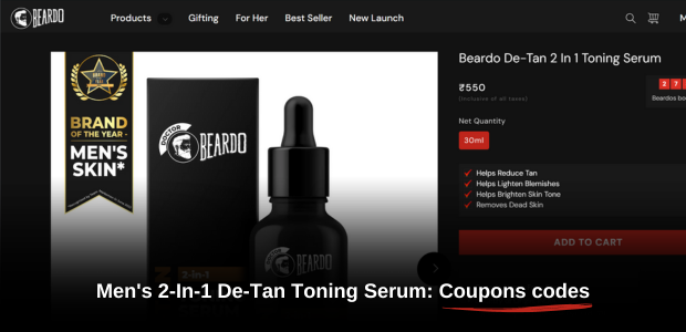 Men's 2-In-1 De-Tan Toning Serum